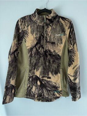 Women’s Cabela's Outfit Her Camo Fleece Hunting Quarter-Zip, Medium